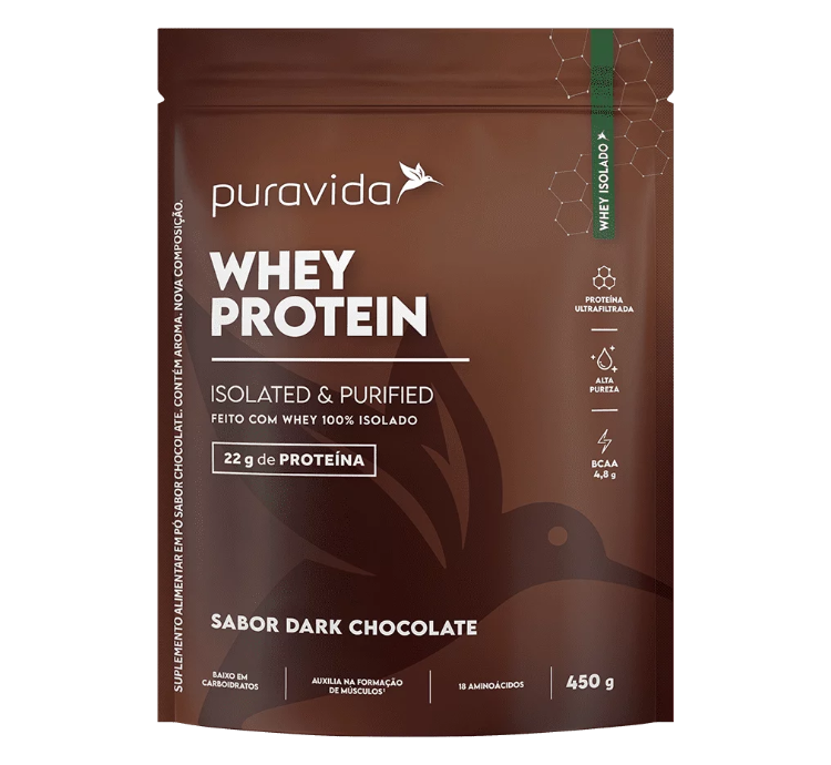 Whey Protein Dark Chocolate 450g Puravida