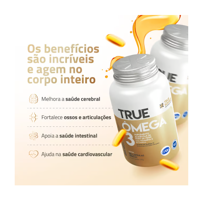 True Ômega 3 1000Mg Selo IFOS True Source 60 Caps - Image 4