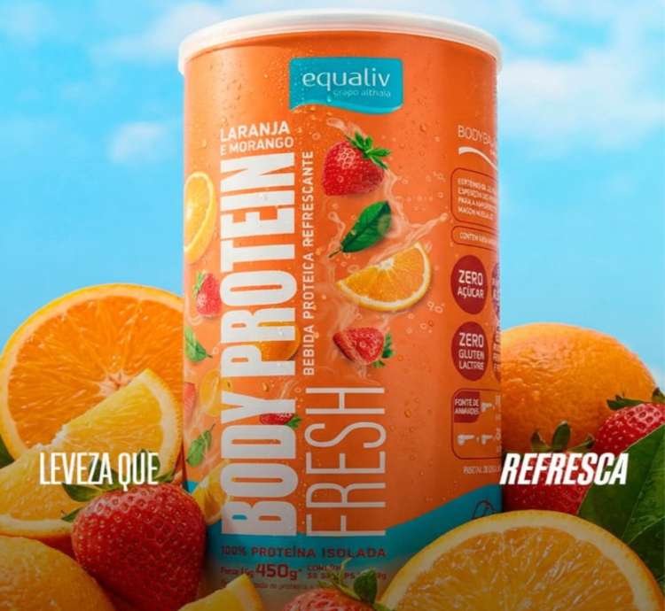 Body Protein Fresh Laranja e Morango 450g - Image 2