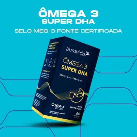 Ômega 3 Super DHA 120 Cápsulas Puravida - Image 2