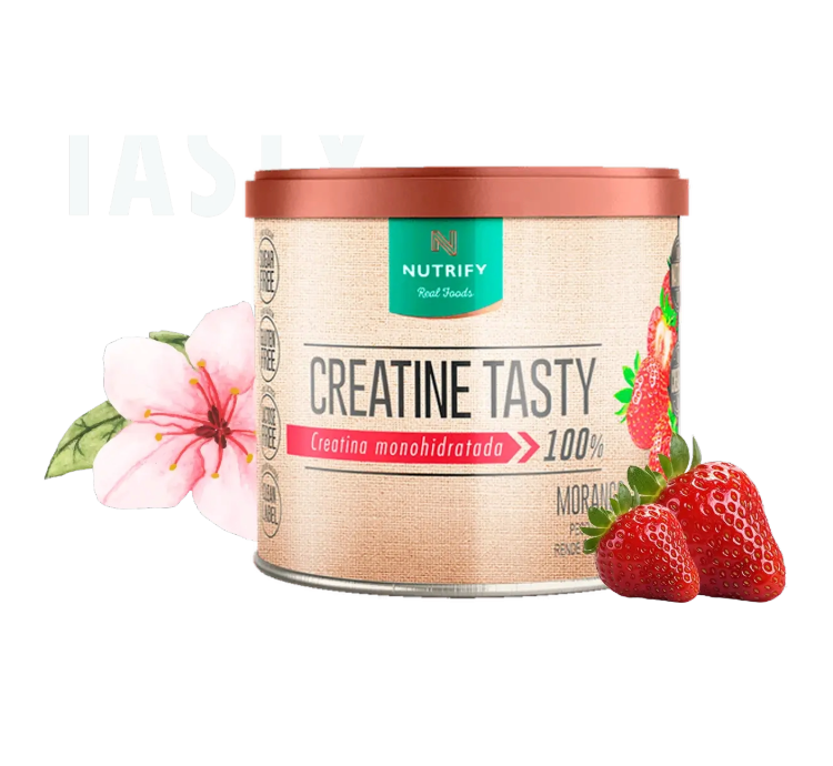 Creatine Tasty 100% Monohidratada Morango 210g Nutrify
