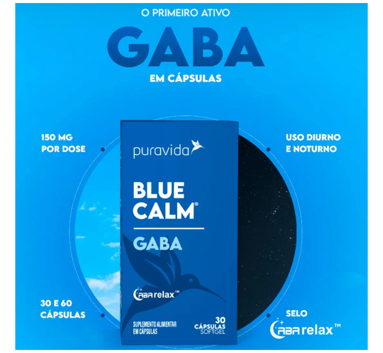 Blue Calm Gaba 60 Cáps Puravida - Image 4