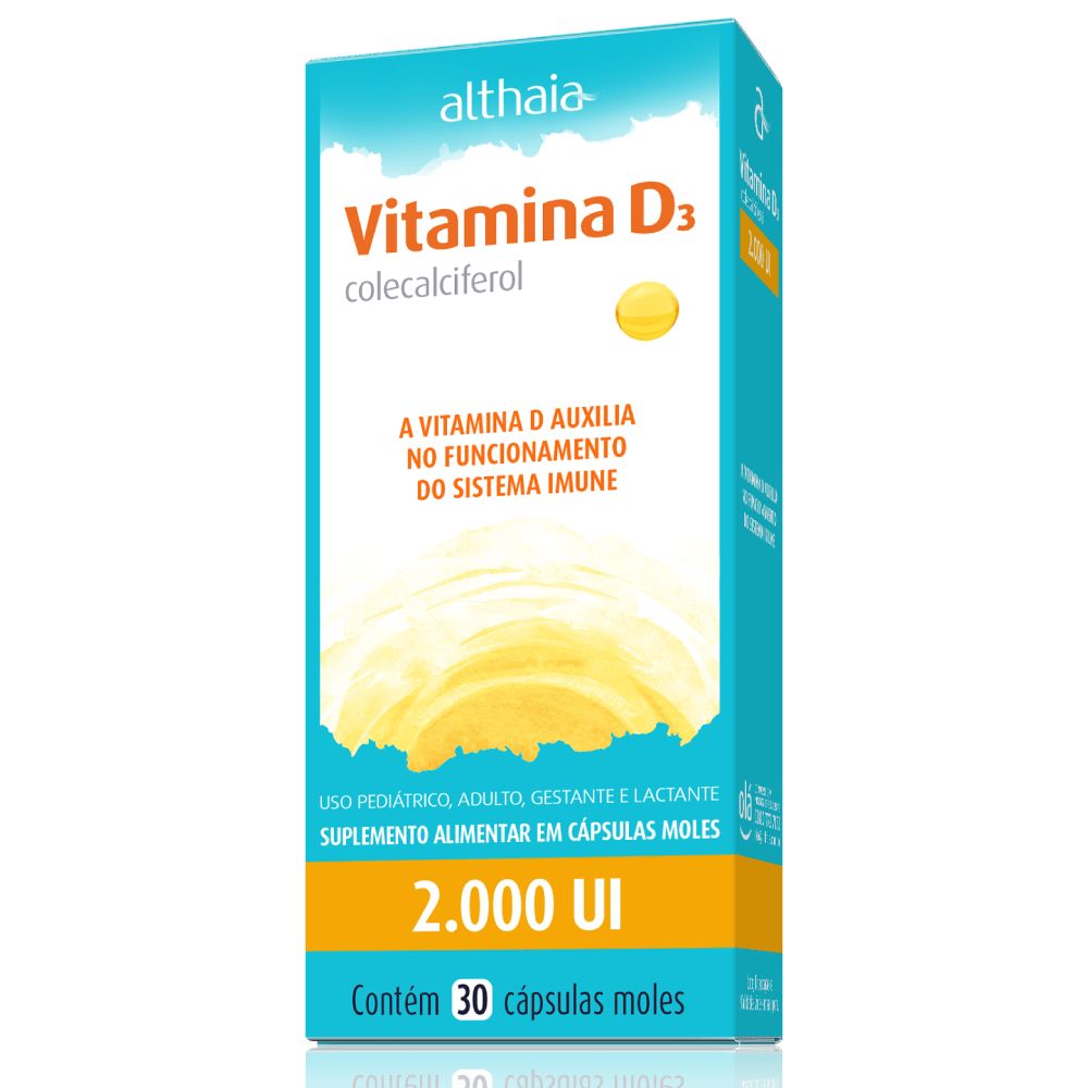 Vitamina D3 2.000 UI - 30 Cápsulas Equaliv