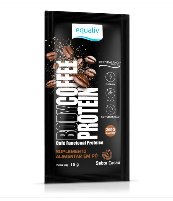 Body Coffee Protein Cacau 10 Sachês 15g Equaliv - Image 3