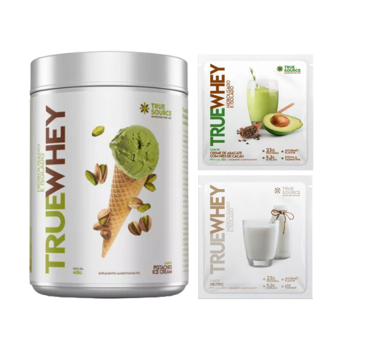 TrueWhey Pistachio Ice Cream 418g + 2 Sachês (Sabores Diversos) True Source