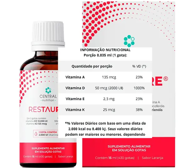 Restaure Sabor Laranja Gotas 15ml Central Nutrition - Image 3