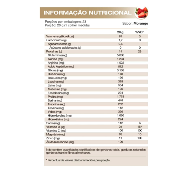 Kit 3 Colagentek Protein Sabor Morango 460g Vitafor - Image 3