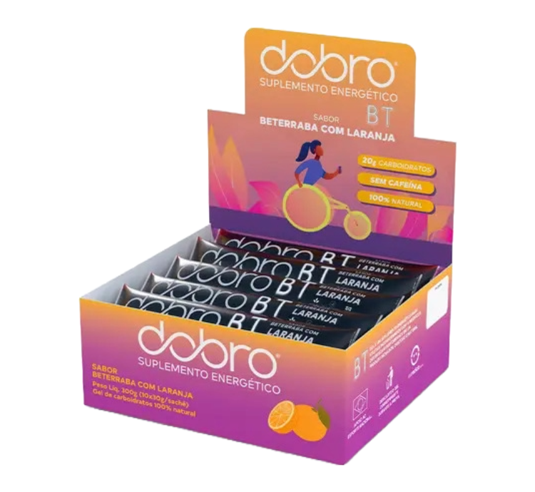 BT Gel Laranja 10 Sachês com 30g Sem Cafeína Dobro