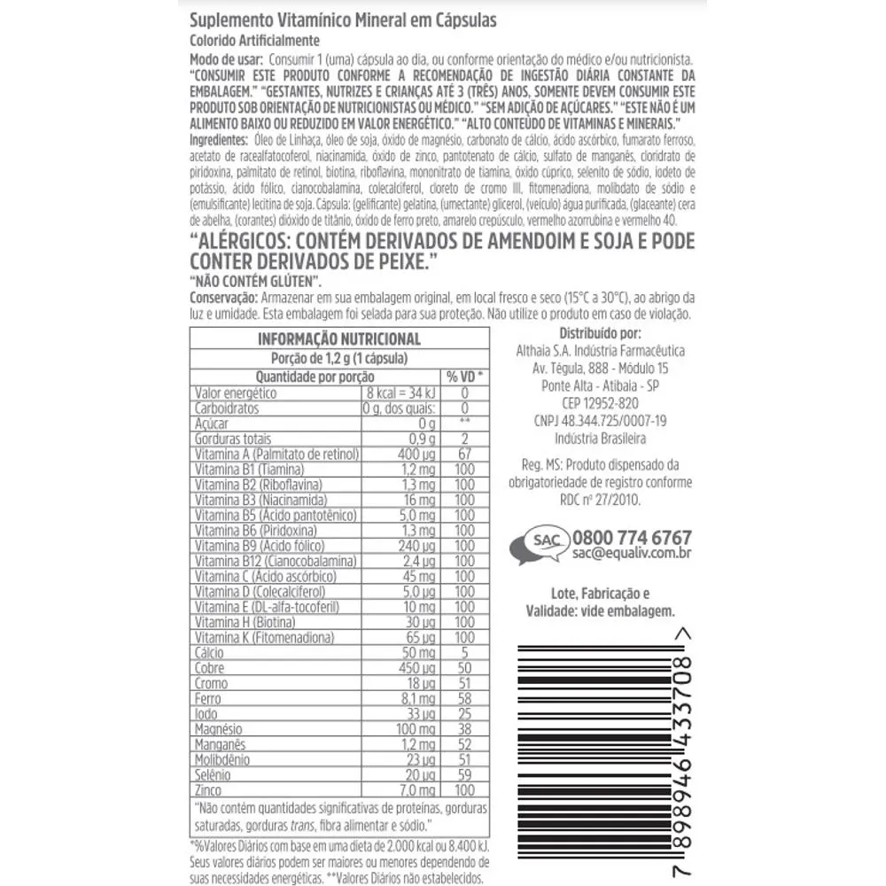 Nutri Mulher 60 Cápsulas Equaliv - Image 2