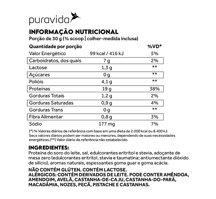 Grassfed Whey Protein Vanilla 900g Puravida - Image 2