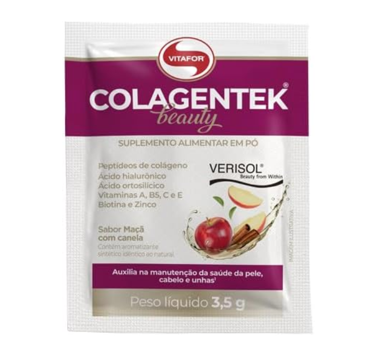 Colagentek Beauty Maçã com Canela 30 Sachês Vitafor - Image 2