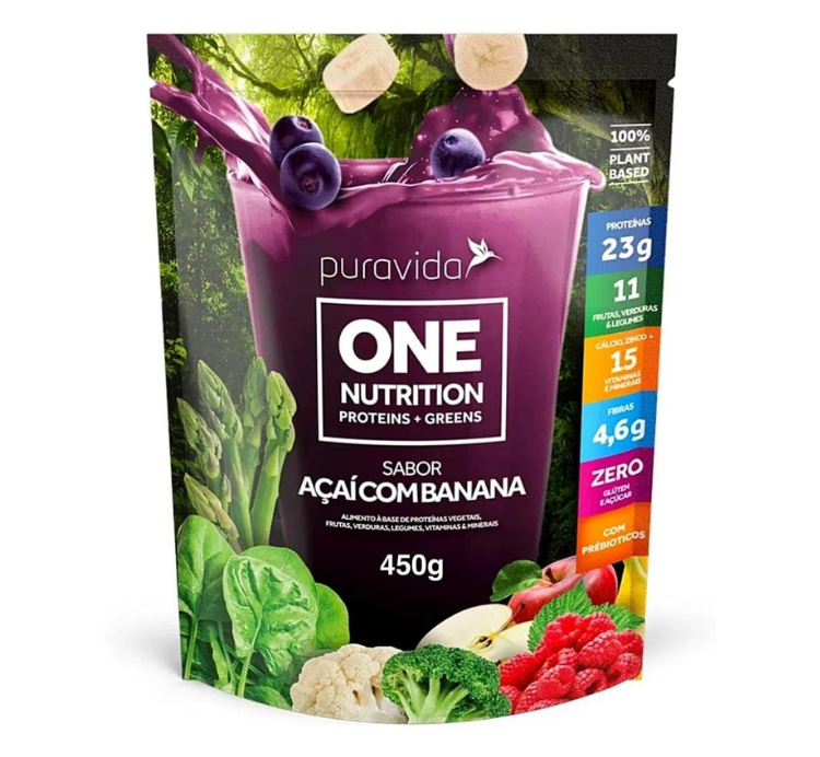 One Nutrition Vegan Açaí com Banana 450g Puravida