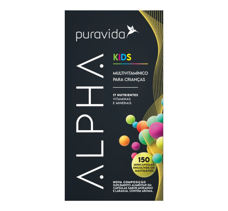 Alpha Kids Multivitamínico 150 Cápsulas Puravida