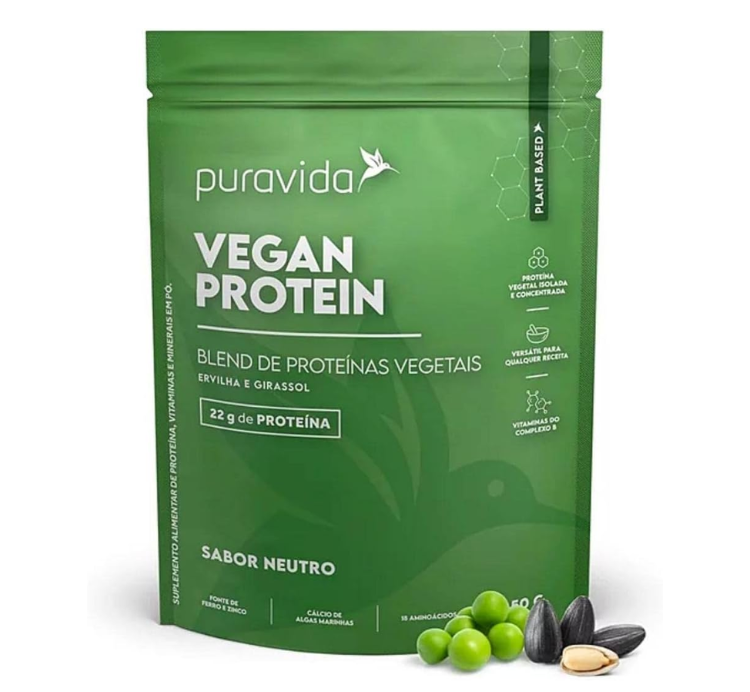 Vegan Protein Sabor Neutro 450gr Puravida