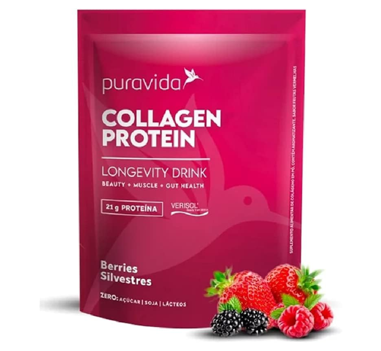 Collagen Protein Berries Silvestres 450g Puravida