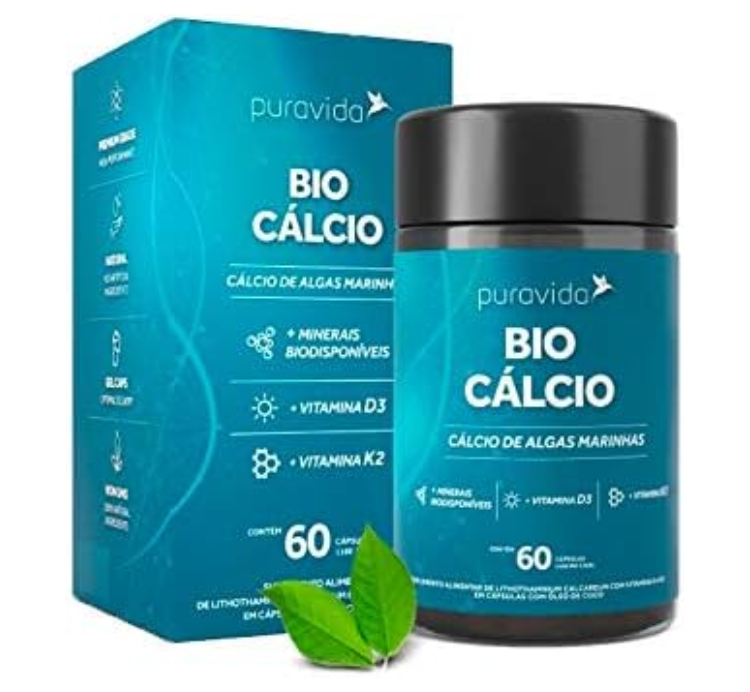 Bio Cálcio 60 Cápsulas Puravida - Image 2