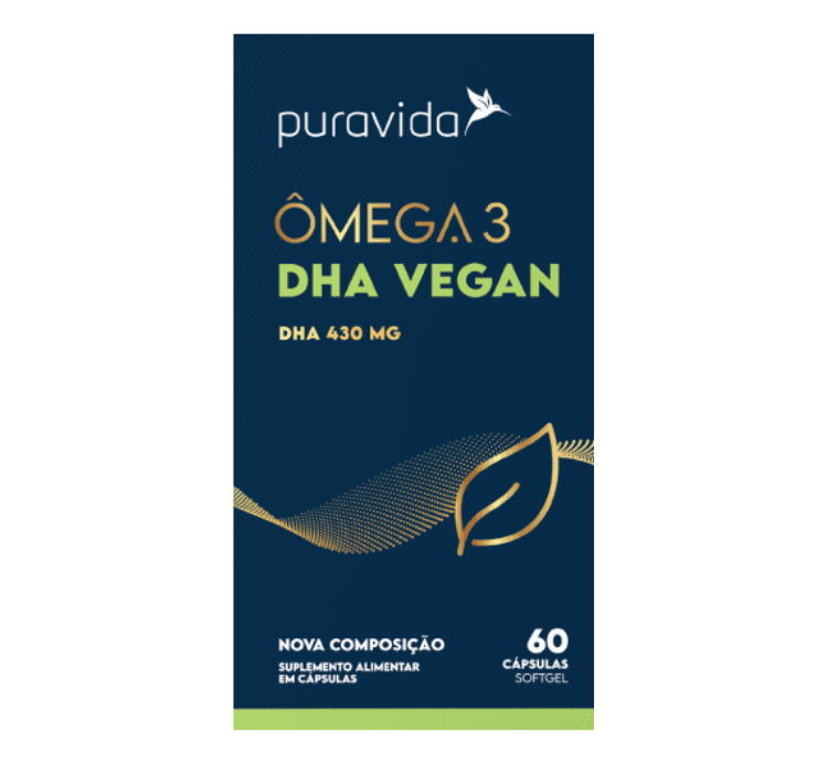 Ômega 3 DHA Vegan 60 Cápsulas Puravida