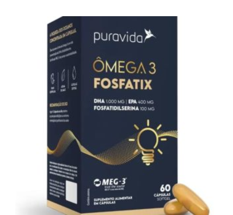 Ômega 3 Fosfatix 60 Cápsulas Softgel Puravida