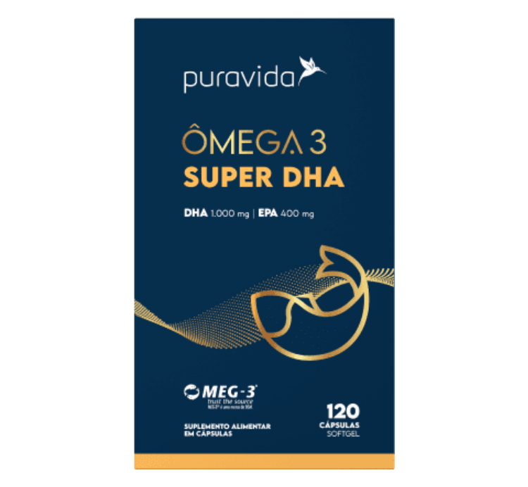 Ômega 3 Super DHA 120 Cápsulas Puravida