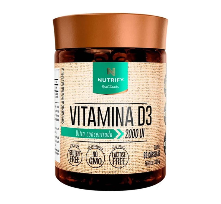 Vitamina D3 2000UI - 60 Cápsulas Nutrify