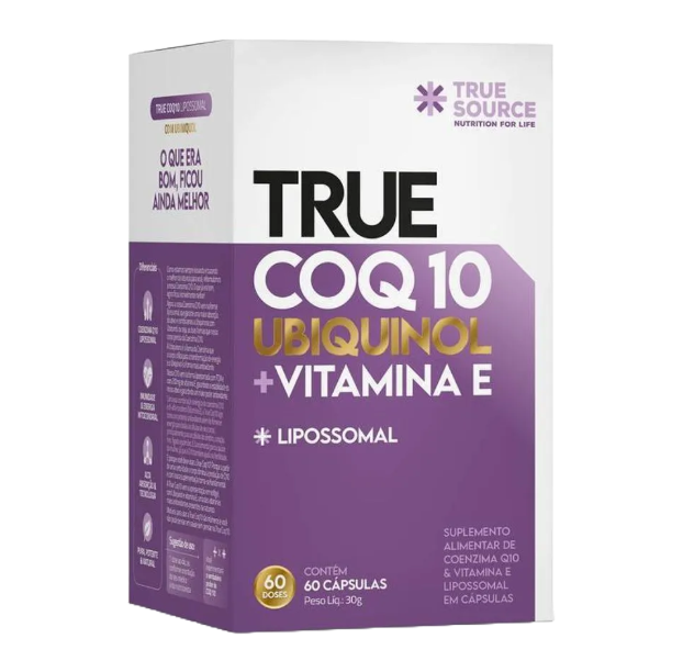 True Coq10 Ubiquinol +Vitamina E +Lipossomal 60 caps True Source