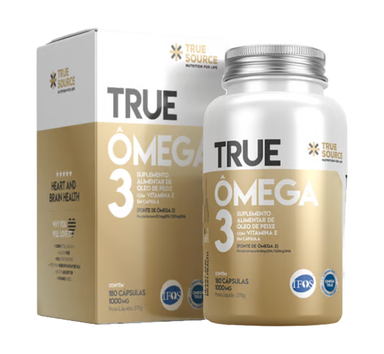 True Ômega 3 1000Mg Selo IFOS True Source 180 Caps