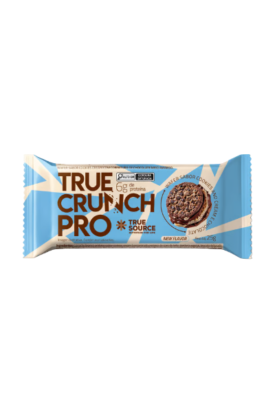 True Crunch Pro Wafer sabor Cookies e Cream e Chocolate 300g 12 unidades True Source - Image 2