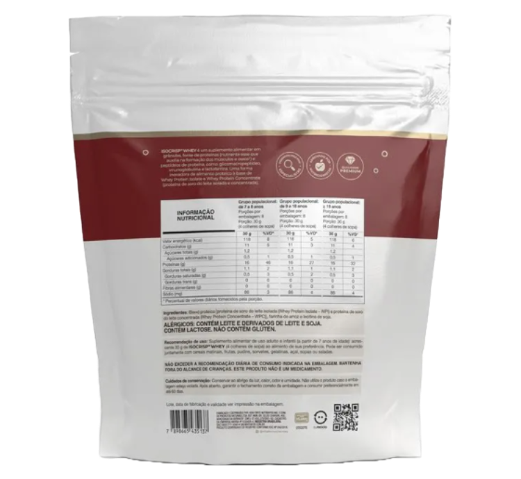 Isocrisp Whey Protein Crisp Sabor Neutro 240g Vitafor - Image 2