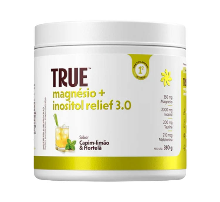 Magnesio+ Inositol Relief 3.0 Capim Limão, Hortelã e Erva Doce 350G True Source