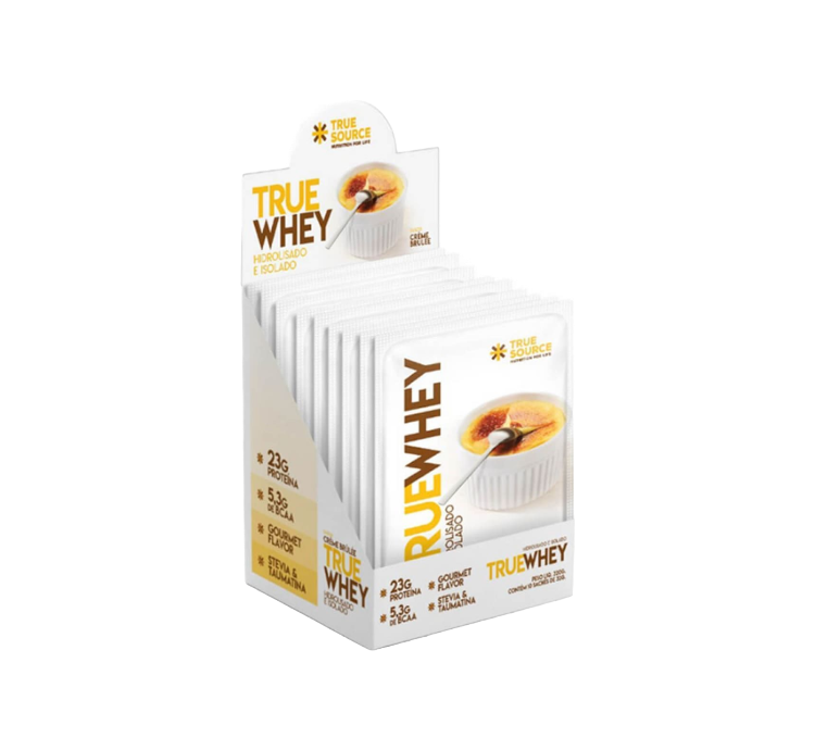 TrueWhey Hidrolisado e Isolado Vanilla Creme Brulee 10 Sachês 32g True Source