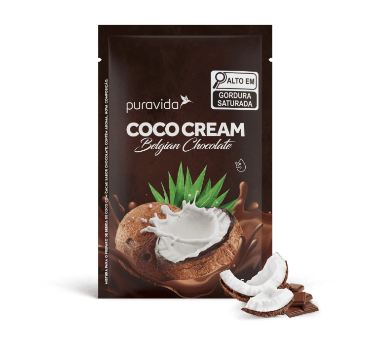 Coco Cream Chocolate Belga 10 Sachês 25g Puravida - Image 2