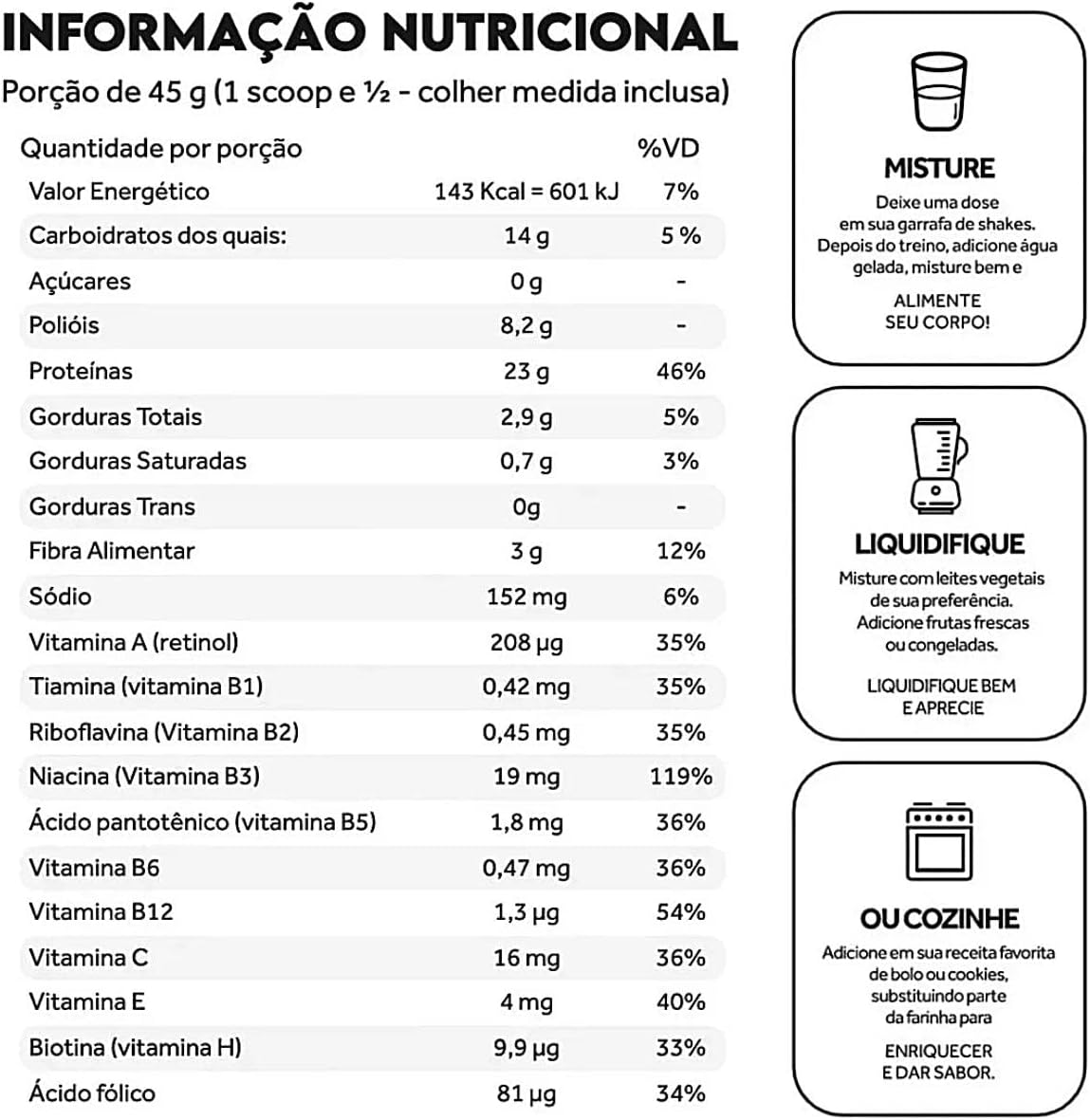 One Nutrition Vegan Açaí com Banana 450g Puravida - Image 3