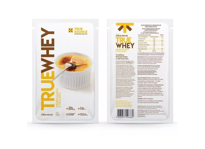 TrueWhey Hidrolisado e Isolado Vanilla Creme Brulee 10 Sachês 32g True Source - Image 2