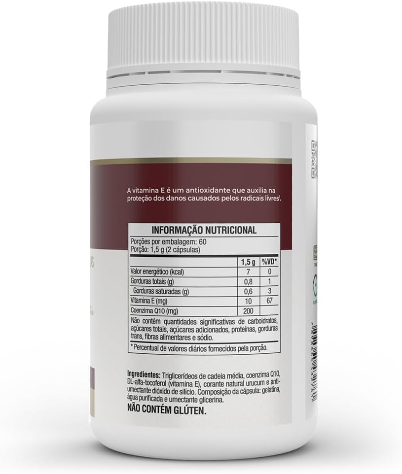 Coenzima Q10 200mg por Porção Com 120 Cápsulas Vitafor - Image 3