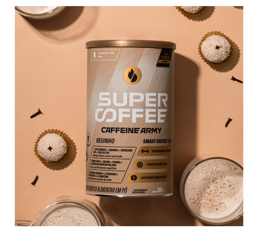 SuperCoffee 3.0 Beijinho 380G + 2 Sachês (Sabores Diversos) Caffeine Army - Image 5