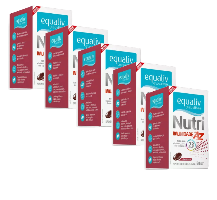 Kit 5 Nutri Imunidade de A a Z 30 Cápsulas Equaliv