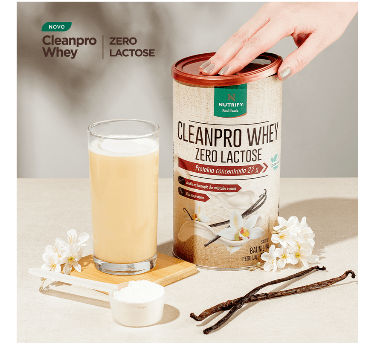 Cleanpro Whey Zero Lactose Baunilha 450g Nutrify - Image 3