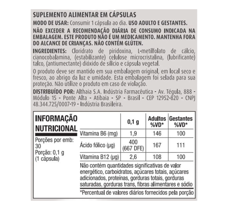 Metilfolato de Cálcio 30 Cáps Equaliv - Image 2