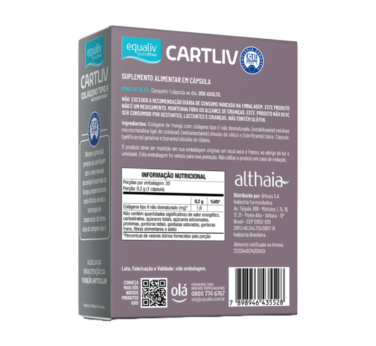 Cartliv Colágeno Tipo II 30 Cápsulas Equaliv - Image 2