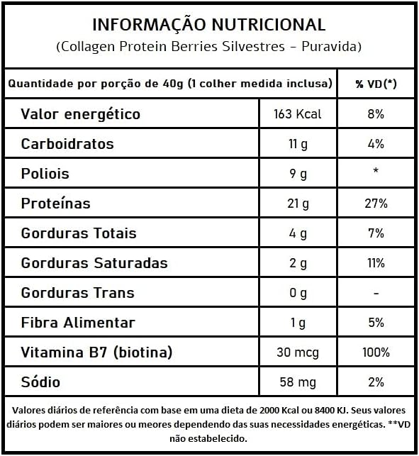 Collagen Protein Berries Silvestres 450g Puravida - Image 3