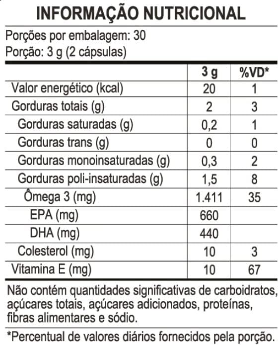 Ômega 3 + Vit.E - 120 Cápsulas Puravida - Image 2