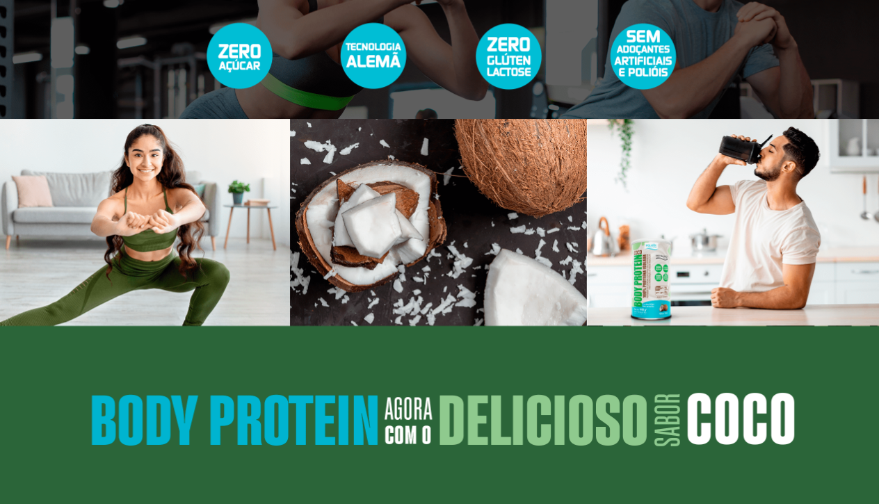 Body Protein Coco 440g + 2 Sachês (Sabores Diversos) Equaliv - Image 3