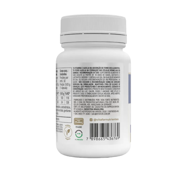 Ferro Plus 30 Cáps Vitafor - Image 3