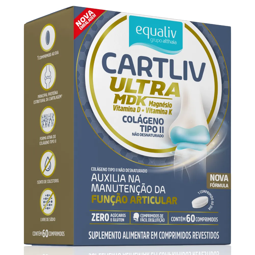 Cartliv Ultra Mdk Colágeno Tipo II 60 Cápsulas Equaliv
