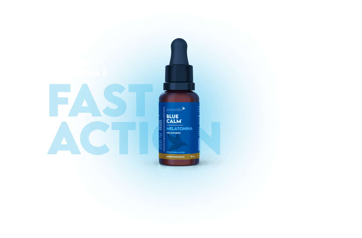 Blue Calm Melatonina Sabor Maracujá - 20ml Puravida - Image 4