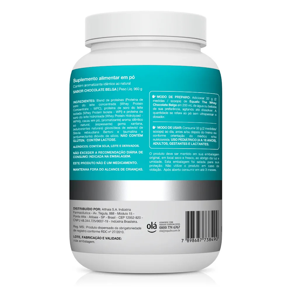 The Whey 3W Chocolate Belga 960g Equaliv - Image 2