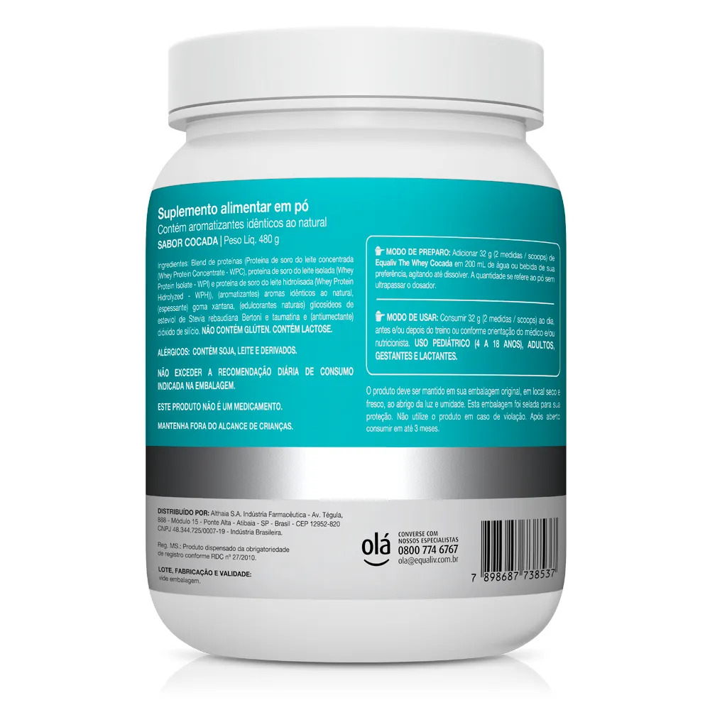 The Whey 3W Cocada 480g Equaliv - Image 3