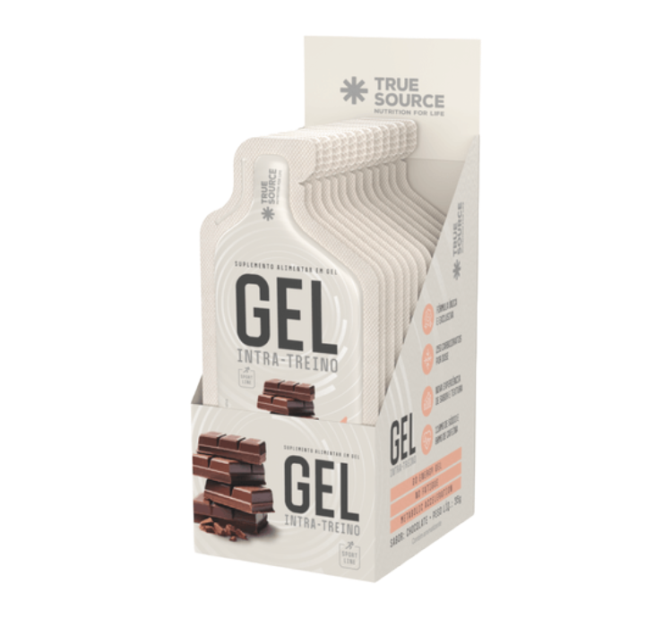 True Source Intra Treino Gel Chocolate e Cafeina 10 Sachês 35g