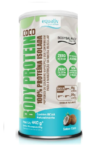 Body Protein Coco 440g + 2 Sachês (Sabores Diversos) Equaliv - Image 2