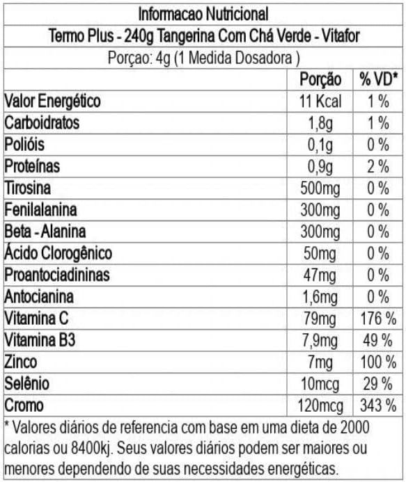 Termo Plus Sabor Tangerina 240g Vitafor - Image 4